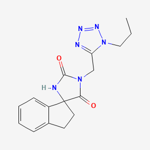 3'-[(1-Propyltetrazol-5-yl)methyl]spiro[1,2-dihydroindene-3,5'-imidazolidine]-2',4'-dione