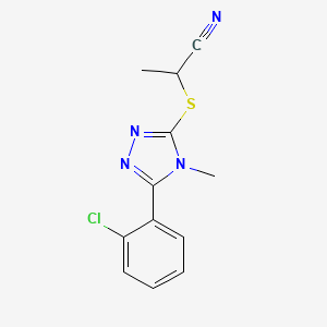 2-[[5-(2-Chlorophenyl)-4-methyl-1,2,4-triazol-3-yl]sulfanyl]propanenitrile