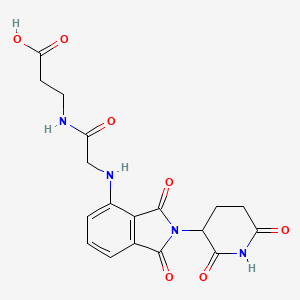 molecular formula C18H18N4O7 B7453794 Pomalidomide-CH2CONH-C2-COOH 