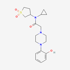 molecular formula C19H27N3O4S B7453838 N-cyclopropyl-N-(1,1-dioxothiolan-3-yl)-2-[4-(2-hydroxyphenyl)piperazin-1-yl]acetamide 