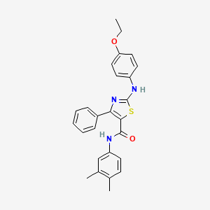 N-(3,4-dimethylphenyl)-2-[(4-ethoxyphenyl)amino]-4-phenyl-1,3-thiazole-5-carboxamide