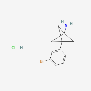 molecular formula C11H13BrClN B7453884 3-(3-Bromophenyl)bicyclo[1.1.1]pentan-1-amine hydrochloride 