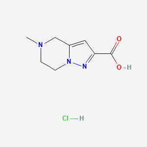 5-methyl-4H,5H,6H,7H-pyrazolo[1,5-a]pyrazine-2-carboxylic acid hydrochloride