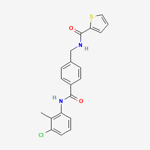 N-[[4-[(3-chloro-2-methylphenyl)carbamoyl]phenyl]methyl]thiophene-2-carboxamide