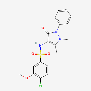 4-chloro-N-(1,5-dimethyl-3-oxo-2-phenylpyrazol-4-yl)-3-methoxybenzenesulfonamide