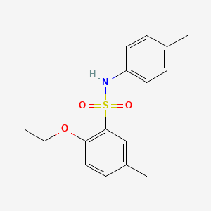 molecular formula C16H19NO3S B7453940 2-ethoxy-5-methyl-N-(4-methylphenyl)benzenesulfonamide 