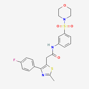 2-[4-(4-fluorophenyl)-2-methyl-1,3-thiazol-5-yl]-N-(3-morpholin-4-ylsulfonylphenyl)acetamide