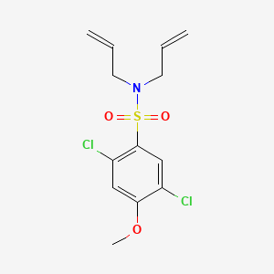molecular formula C13H15Cl2NO3S B7453965 2,5-dichloro-4-methoxy-N,N-bis(prop-2-enyl)benzenesulfonamide 