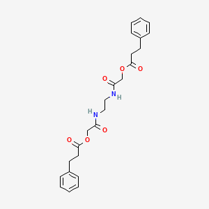 molecular formula C24H28N2O6 B7453986 [2-Oxo-2-[2-[[2-(3-phenylpropanoyloxy)acetyl]amino]ethylamino]ethyl] 3-phenylpropanoate 