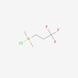 molecular formula C5H10ClF3Si B074540 三氯化二甲基(3,3,3-三氟丙基)硅烷 CAS No. 1481-41-0