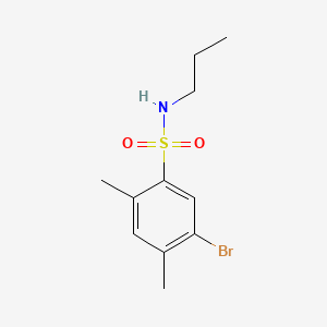 molecular formula C11H16BrNO2S B7454018 5-bromo-2,4-dimethyl-N-propylbenzenesulfonamide 