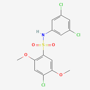 4-chloro-N-(3,5-dichlorophenyl)-2,5-dimethoxybenzenesulfonamide