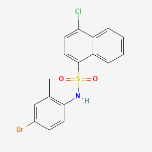 molecular formula C17H13BrClNO2S B7454030 N-(4-bromo-2-methylphenyl)-4-chloronaphthalene-1-sulfonamide 
