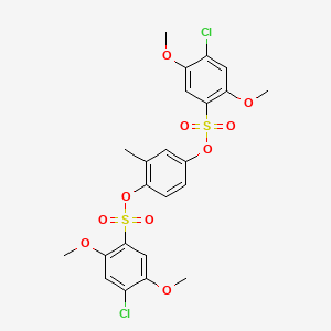 [4-(4-Chloro-2,5-dimethoxyphenyl)sulfonyloxy-3-methylphenyl] 4-chloro-2,5-dimethoxybenzenesulfonate