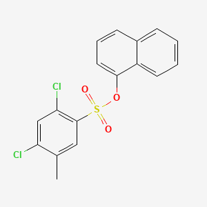 molecular formula C17H12Cl2O3S B7454064 Naphthalen-1-yl 2,4-dichloro-5-methylbenzenesulfonate 