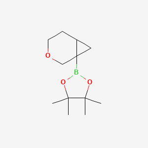 molecular formula C12H21BO3 B7454089 2-(3-氧杂双环[4.1.0]庚烷-1-基)-4,4,5,5-四甲基-1,3,2-二氧杂硼环丁烷 