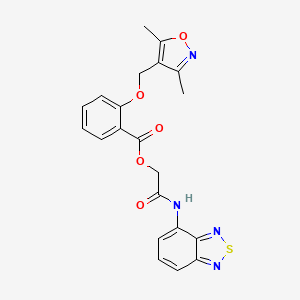 [2-(2,1,3-Benzothiadiazol-4-ylamino)-2-oxoethyl] 2-[(3,5-dimethyl-1,2-oxazol-4-yl)methoxy]benzoate