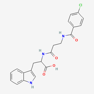 2-[3-[(4-chlorobenzoyl)amino]propanoylamino]-3-(1H-indol-3-yl)propanoic acid