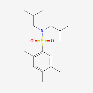 molecular formula C17H29NO2S B7454140 2,4,5-trimethyl-N,N-bis(2-methylpropyl)benzenesulfonamide 