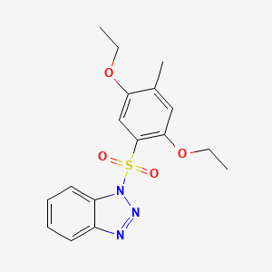 molecular formula C17H19N3O4S B7454154 1-(2,5-Diethoxy-4-methylphenyl)sulfonylbenzotriazole 