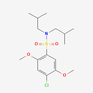 molecular formula C16H26ClNO4S B7454203 4-chloro-2,5-dimethoxy-N,N-bis(2-methylpropyl)benzenesulfonamide 