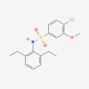 molecular formula C17H20ClNO3S B7454211 4-chloro-N-(2,6-diethylphenyl)-3-methoxybenzenesulfonamide 