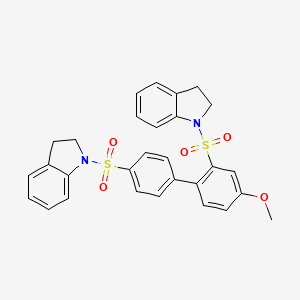 1-[4-[2-(2,3-Dihydroindol-1-ylsulfonyl)-4-methoxyphenyl]phenyl]sulfonyl-2,3-dihydroindole