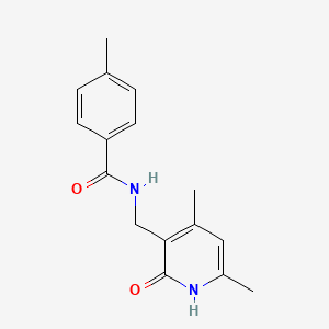 molecular formula C16H18N2O2 B7454246 N-[(4,6-dimethyl-2-oxo-1H-pyridin-3-yl)methyl]-4-methylbenzamide 