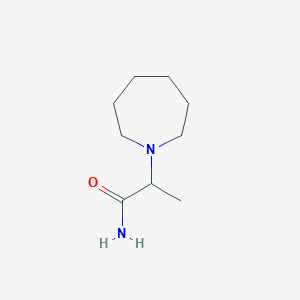 molecular formula C9H18N2O B7454273 2-(Azepan-1-yl)propanamide 