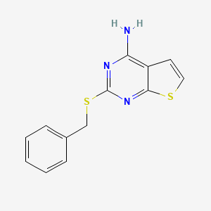 molecular formula C13H11N3S2 B7454291 2-Benzylsulfanylthieno[2,3-d]pyrimidin-4-amine 