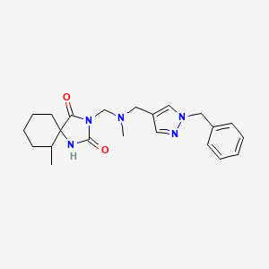 3-[[(1-Benzylpyrazol-4-yl)methyl-methylamino]methyl]-6-methyl-1,3-diazaspiro[4.5]decane-2,4-dione