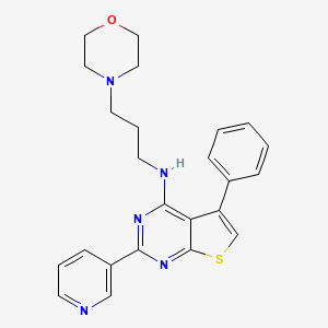 N-(3-morpholin-4-ylpropyl)-5-phenyl-2-pyridin-3-ylthieno[2,3-d]pyrimidin-4-amine