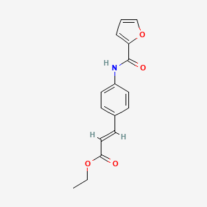molecular formula C16H15NO4 B7454380 ethyl (E)-3-[4-(furan-2-carbonylamino)phenyl]prop-2-enoate 