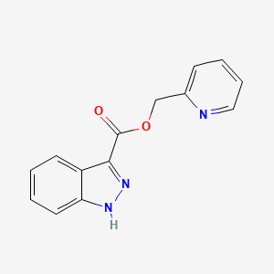 molecular formula C14H11N3O2 B7454389 pyridin-2-ylmethyl 1H-indazole-3-carboxylate 