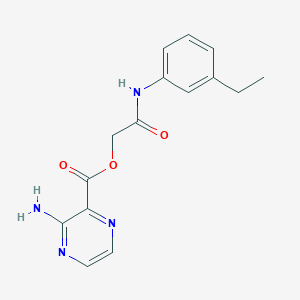 molecular formula C15H16N4O3 B7454392 [2-(3-Ethylanilino)-2-oxoethyl] 3-aminopyrazine-2-carboxylate 
