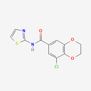 molecular formula C12H9ClN2O3S B7454429 5-chloro-N-(1,3-thiazol-2-yl)-2,3-dihydro-1,4-benzodioxine-7-carboxamide 