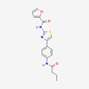 N-[4-[4-(butanoylamino)phenyl]-1,3-thiazol-2-yl]furan-2-carboxamide
