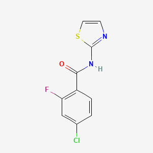 4-chloro-2-fluoro-N-(1,3-thiazol-2-yl)benzamide