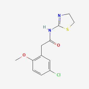 2-(5-chloro-2-methoxyphenyl)-N-(4,5-dihydro-1,3-thiazol-2-yl)acetamide