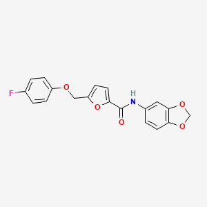 N-(1,3-benzodioxol-5-yl)-5-[(4-fluorophenoxy)methyl]furan-2-carboxamide