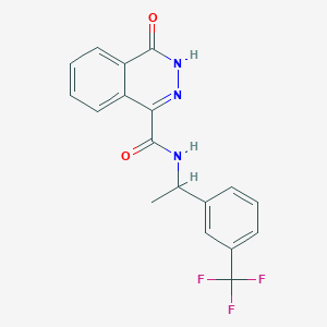 4-oxo-N-[1-[3-(trifluoromethyl)phenyl]ethyl]-3H-phthalazine-1-carboxamide