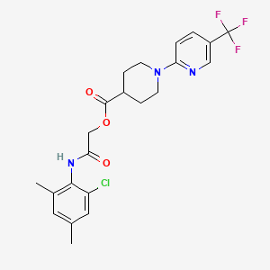 [2-(2-Chloro-4,6-dimethylanilino)-2-oxoethyl] 1-[5-(trifluoromethyl)pyridin-2-yl]piperidine-4-carboxylate