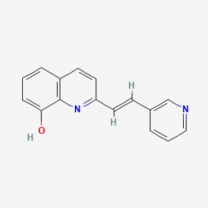 molecular formula C16H12N2O B7454583 2-[2-(3-Pyridinyl)ethenyl]quinoline-8-ol 