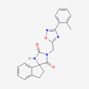 3'-[[3-(2-Methylphenyl)-1,2,4-oxadiazol-5-yl]methyl]spiro[1,2-dihydroindene-3,5'-imidazolidine]-2',4'-dione