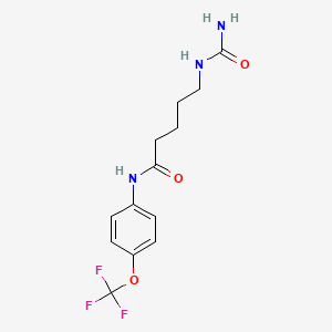 5-(carbamoylamino)-N-[4-(trifluoromethoxy)phenyl]pentanamide