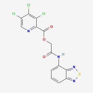 [2-(2,1,3-Benzothiadiazol-4-ylamino)-2-oxoethyl] 3,4,5-trichloropyridine-2-carboxylate