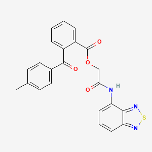 molecular formula C23H17N3O4S B7454622 [2-(2,1,3-Benzothiadiazol-4-ylamino)-2-oxoethyl] 2-(4-methylbenzoyl)benzoate 