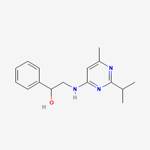 2-[(6-Methyl-2-propan-2-ylpyrimidin-4-yl)amino]-1-phenylethanol