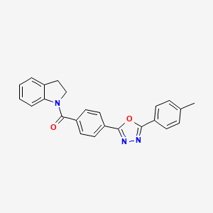 2,3-Dihydroindol-1-yl-[4-[5-(4-methylphenyl)-1,3,4-oxadiazol-2-yl]phenyl]methanone