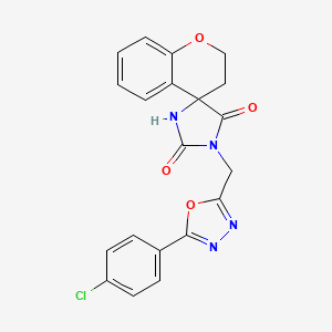 3'-[[5-(4-Chlorophenyl)-1,3,4-oxadiazol-2-yl]methyl]spiro[2,3-dihydrochromene-4,5'-imidazolidine]-2',4'-dione